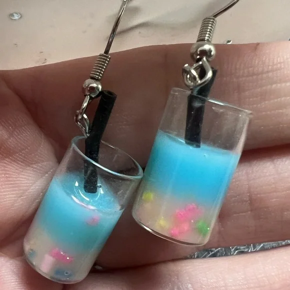 NWOT Mini Boba Tea Earrings! - Picture 7 of 11